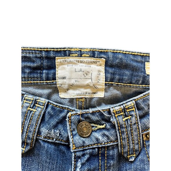 Taverniti So Janis Jeans Womens 27 Embellished Distressed Low Rise - Picture 3 of 13